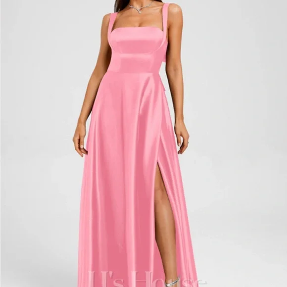 JJs House | Dresses | Aline Straight Floorlength Stretch Satin Prom Dresses  With Bow 3170 | Poshmark